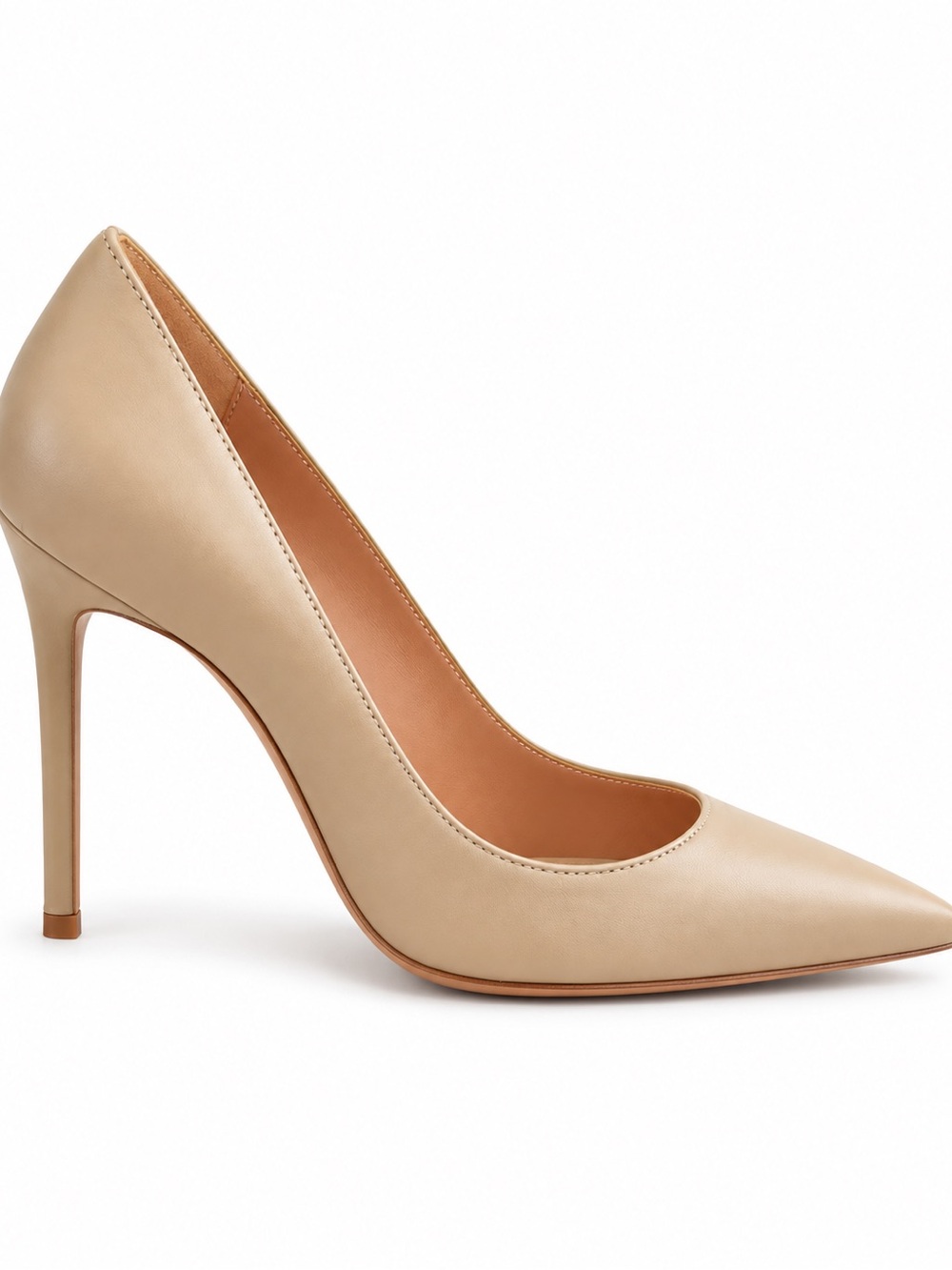 LITA by Ciara Solid Point Toe Pumps Sand Leather Italy EU 36 NIB $348
